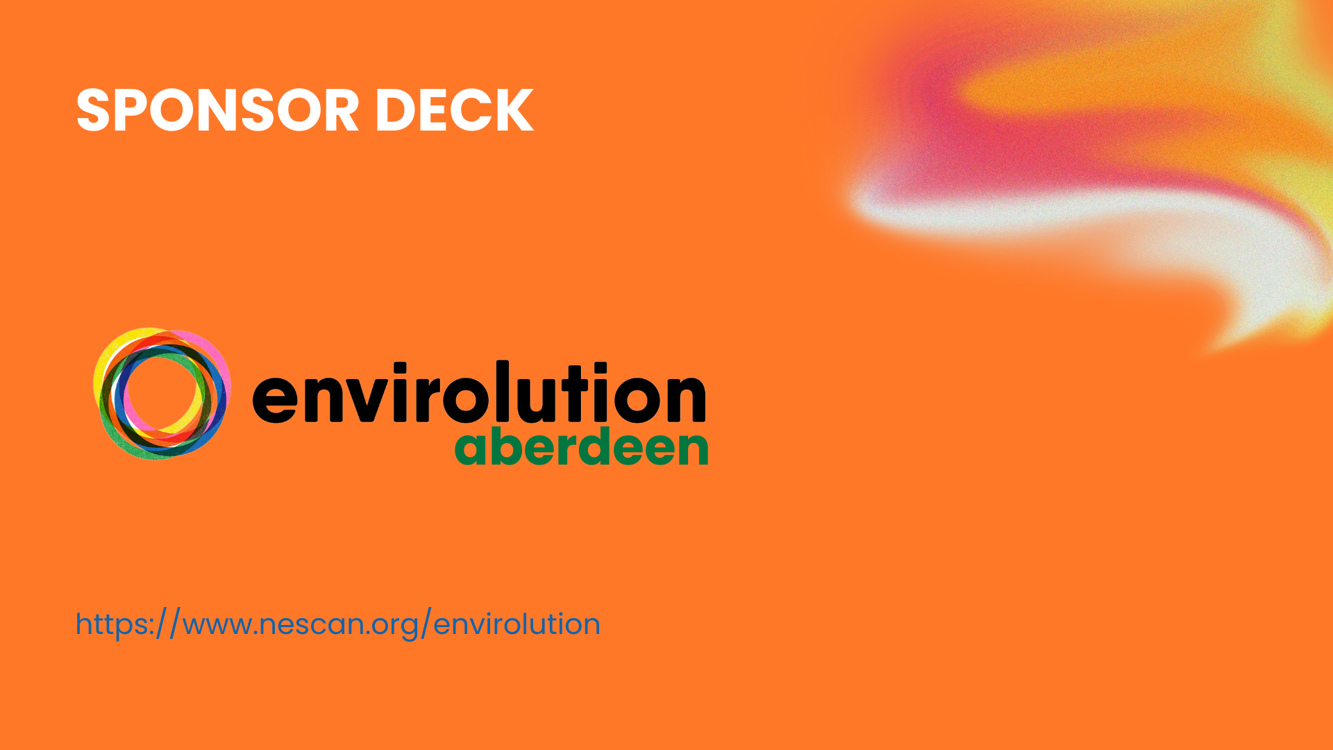 Envirolution Aberdeen Sponsor Deck for Launch Event 2024